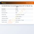 Star Mfg 9566 Safety Thermostat W/ Manual Reset, 5/16" X 3" Blub, 48" Cap, 450 F