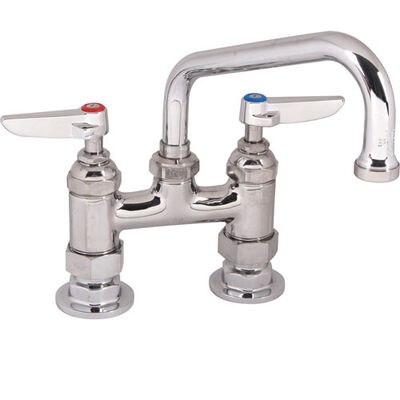 T&S Brass B-0228 4" Deck Faucet , 6"Spt,Leadfree