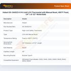 Hobart 00-344523-6 Hi-Limit LCH Thermostat with Manual Reset, 490&deg;F Fixed, 1/4" x 6-1/2" Nickel Bulb