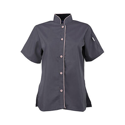 Allpoints 2127SLPKXS KNG XS Active Chef Shirt Womens Slate/Pink SS