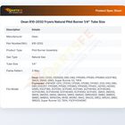 Dean 810-2032 Fryers Natural Pilot Burner 1/4" Tube Size