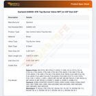 Garland G4859-47A Top Burner Valve NPT,In:1/8"Out:3/8"