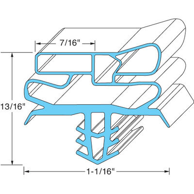 Delfield 1701289 Door Gasket 24" X 30"
