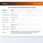Jackson 6680-011-86-42 Dishwasher Pressure Gauge