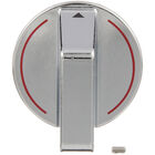 APW 8705800 Metal Knob W/ 1/4" D-Stem & Set Screw, 2-1/2" OD DIA