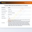 Frymaster FM810-2032 Fryers Nat Pilot Burner, 1/4" Tube Size