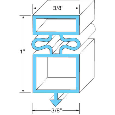 TRUE E810808 Door Gasket, Snap-In Mount, 25-3/4" X 26-3/4"