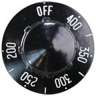 Vulcan Hart 00-944801 Thermostat Knob 2-1/4" DIA OFF 400&deg;F -200&deg;F 0.187" Flat Up With White Numbers