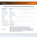 Hatco 02-08-110D 48" Warmer Element, 120V 1100W, .260" Diameter