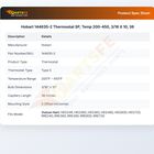 Hobart 144635-2 Thermostat SP, Temp 200-450,  3/16 X 10, 36