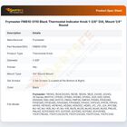 Frymaster FM810-0110 Black Thermostat Indicator Knob 1-3/8" DIA, Mount 1/4" Round