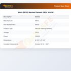 Wells 66132 Warmer Element 240V  1650W