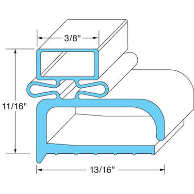 Delfield 1702147 Door Gasket 27-1/4" X 21-3/4"