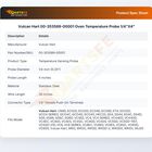 Vulcan Hart 00-353589-00001 Oven Temperature Probe 1/4"X4"