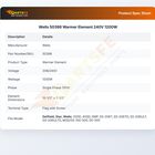 Wells 50398 Warmer Element 240V 1200W