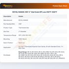 ROYAL RANGE 2167 2" Dial Knob Off-Low 250&deg;F-500&deg;F