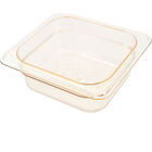 Cambro 62HP150 Food Pan, H-Pan,1/6,2.5"D,Ambr