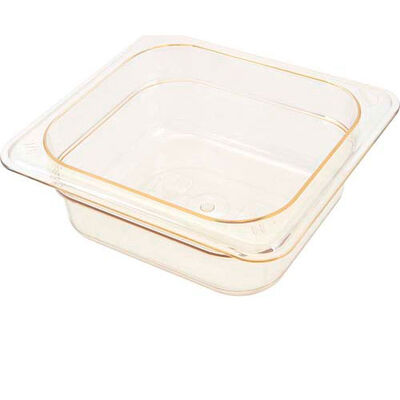 Cambro 62HP150 Food Pan, H-Pan,1/6,2.5"D,Ambr