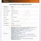 Jackson 05930-301-22-18 Toggle Switch 1/2 DPST
