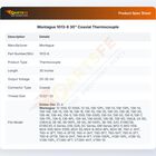 Montague 1013-8 30" Coaxial Thermocouple