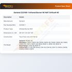 Garland 222106-1 Infrared Burner W/ NAT Orifice# 40