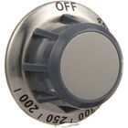 Star Mfg 2R30259 Flat Down Thermostat Knob 2-3/8" DIA, OFF-450-200F, Mount .187"