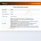 Franke 611505 Hinge Assembly