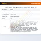 Hobart 426225-00001 Ignition Control Module 24V, F429, Ca-145
