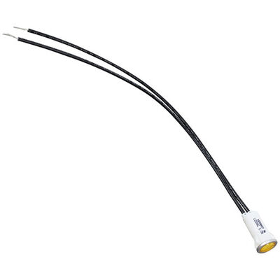 Market Forge 10-5991 125V Amber Signal Light W/ 10" Leads & 1/2" Fits Hole