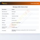 Montague 3346-4 Burner Head