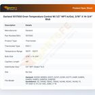 Garland 1017500 Oven Temperature Control W/ 1/2" NPT In/Out, 3/16" X 14-3/4" Blub