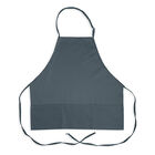 KNG 1040SLT Adjustable Bib Apron Slate 3 Pockets 27"