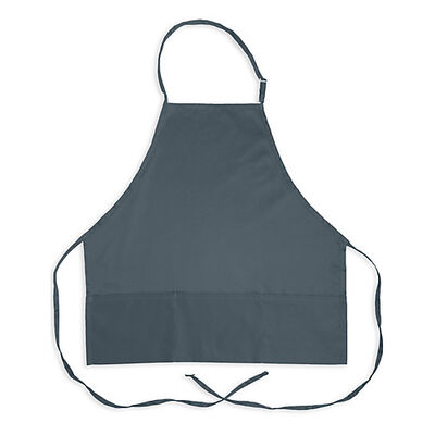 KNG 1040SLT Adjustable Bib Apron Slate 3 Pockets 27"