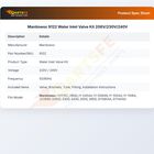 Manitowoc 9122 Water Inlet Valve Kit 208V/230V/240V