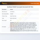 Southbend 1164807 Range Igniter Electrode W/38" Wire