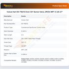 Vulcan Hart 00-719213 Charbroiler Burner Gas Valve Off/On 1/8" MPT X 3/8-27"