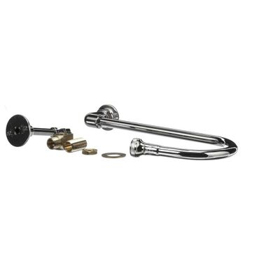 T&S Brass B-2456-W Wall Mount Rigid Gooseneck W/Wall Bracket 123X Rigid Gooseneck