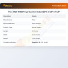 Pitco 5425-1515001 Fryer Cast Iron Radiant 22"X 3-3/8" X 1-5/8"