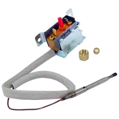 KEA04341 Hi-Limit  Fryer Thermostat W/ Insulation Sleeving, 1/4" X 4"bulb, Cap 30"