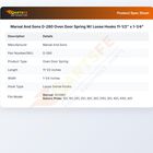 Marsal And Sons D-280 Oven Door Spring W/ Loose Hooks 11-1/2" x 1-1/4"