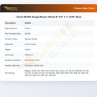 Groen 96790 Range Blower Wheel 6-1/4" X 1", 5/16" Bore