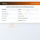 Imperial 1110-BASO Safety Valve Kit W/Fittings and Bracket