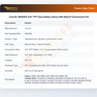 Lincoln 390093 3/4" FPT Gas Safety Valve with Nat/LP Conversion Kit