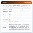 Garland 4512147 Oven Gray Burner Valve Indicator Knob W/Protrusion 2-3/16" DIA Mount .262" Position Up/Down 1" Protrusion for .25" D-STEM Flat Up