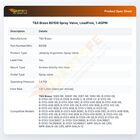 T&S Brass B0108 Spray Valve, LeadFree, 1.4GPM