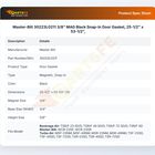Master-Bilt 30223L0211 3/8" MAG Black Snap-In Door Gasket, 25-1/2" x 53-1/2",
