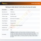 T&S Brass B-0068-HML 68" S/S Pre Rinse Flex Hose W/ Handle