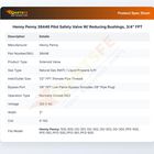 Henny Penny 38446 Pilot Safety Valve W/ Reducing Bushings, 3/4" FPT