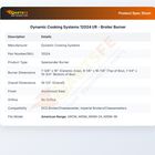 Dynamic Cooking Systems 12024 I/R - Broiler Burner