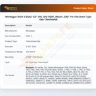 Montague 1024-3 Dial2-1/2" DIA, 150-500F, Mount .290" For Flat down Type Gas Thermostat